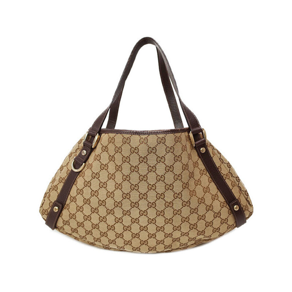 Gucci Beige Ebony GG Canvas Abbey Shoulder Bag Brown